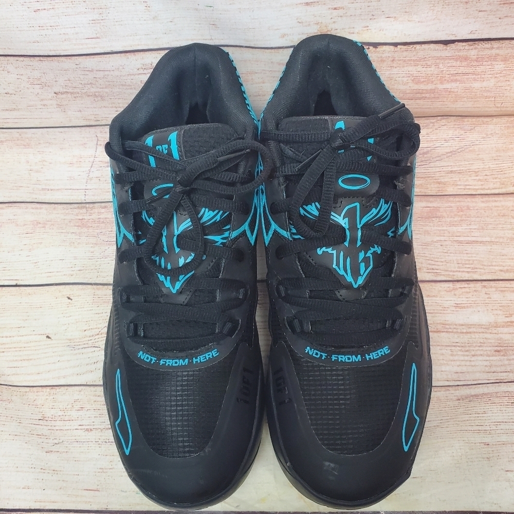 PUMA Mens Size 11.5 MB.01 Buzz City LaMelo Ball Black/Blue Atoll Basketball - Picture 2 of 16